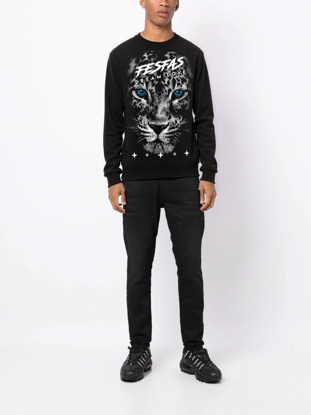 FesFas Jaguar-print Sweatshirt | Black | Men