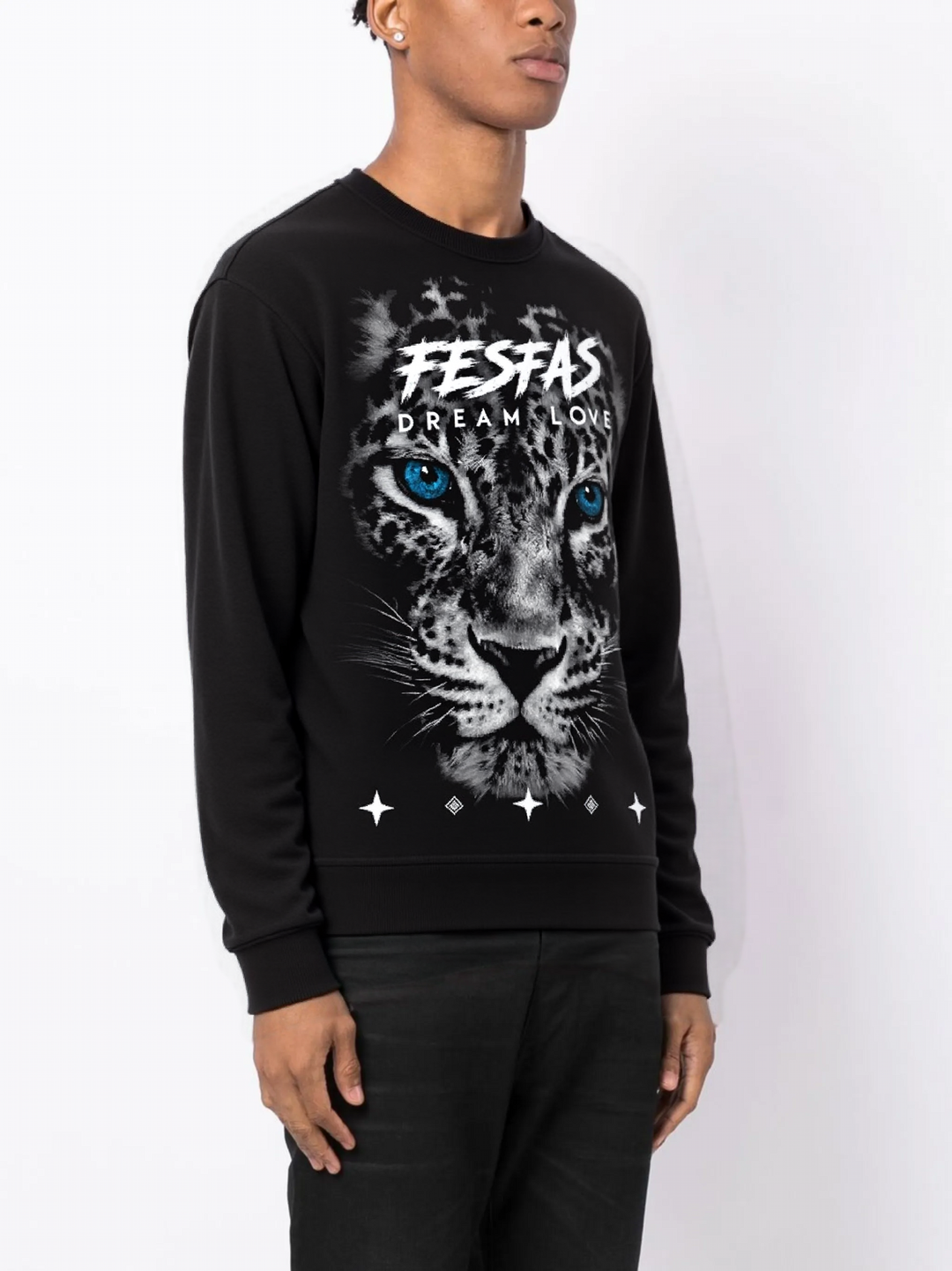 FesFas Jaguar-print Sweatshirt | Black | Men