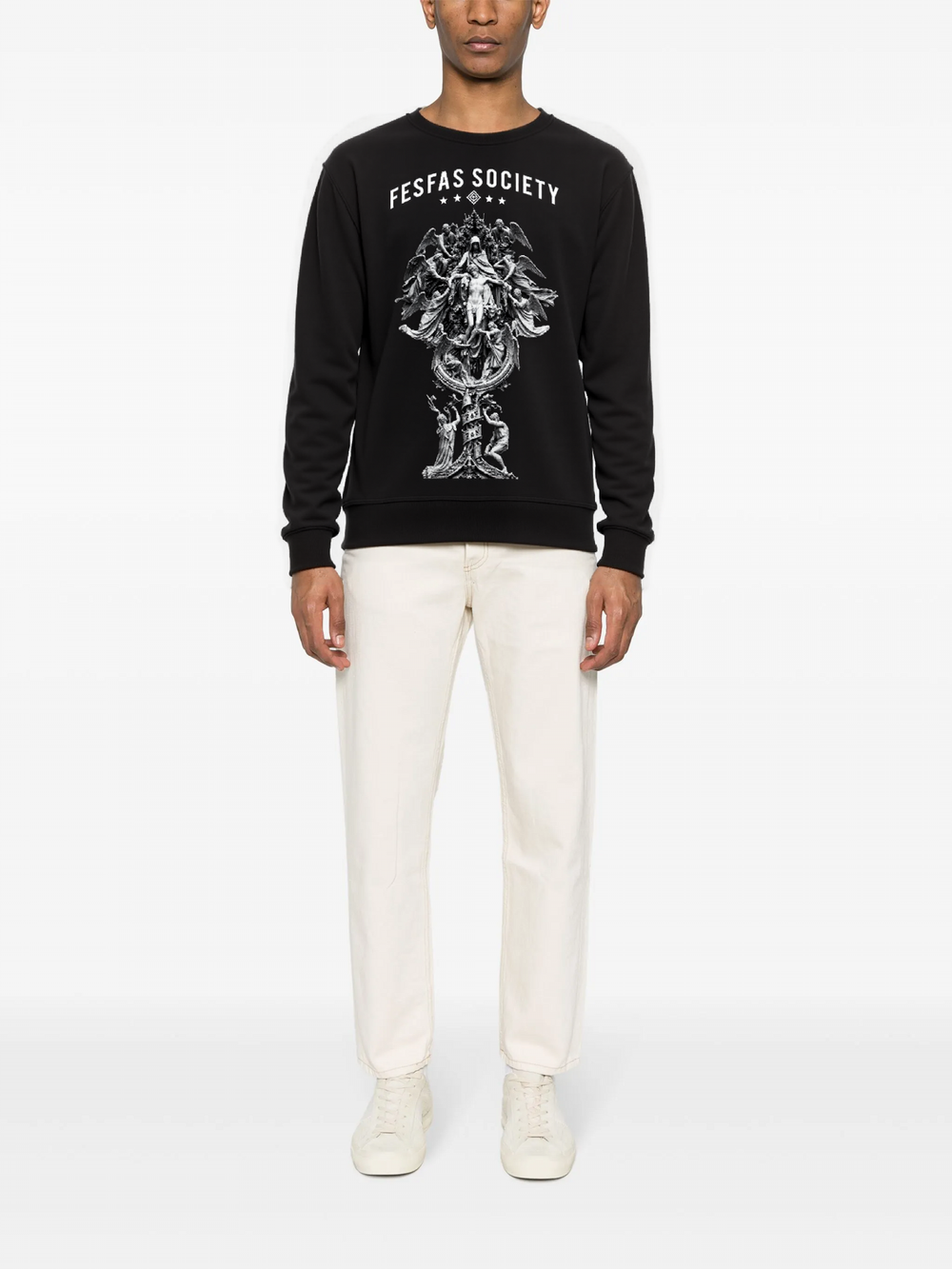 FesFas God-print Sweatshirt | Black | Men