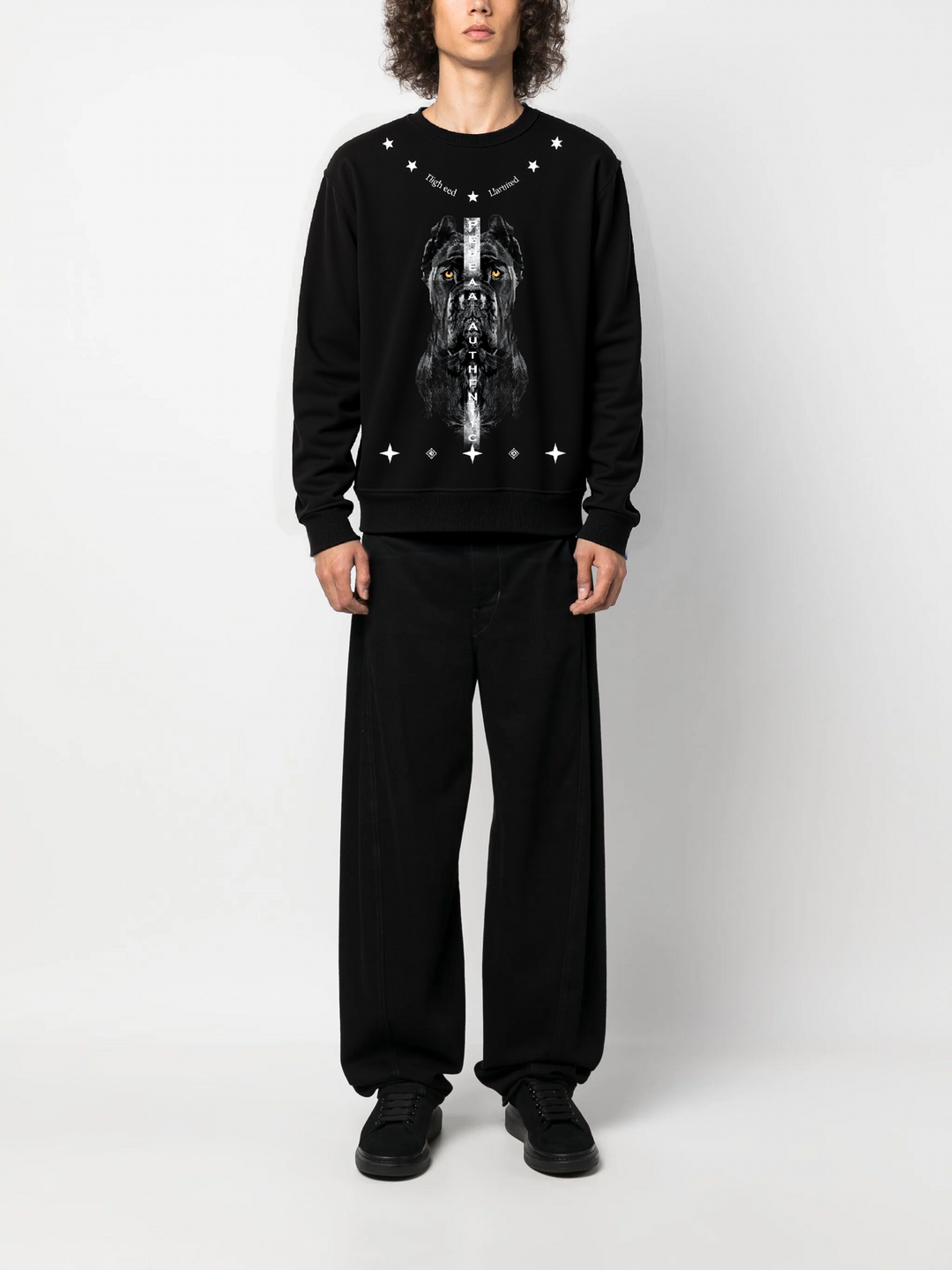 FesFas Dog-print Sweatshirt | Black | Men