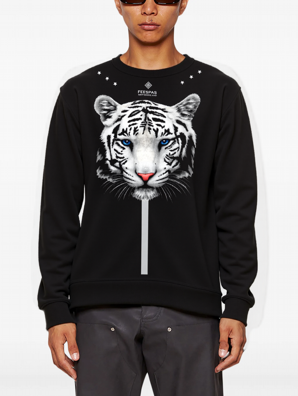FesFas Tiger-print Sweatshirt | Black | Men
