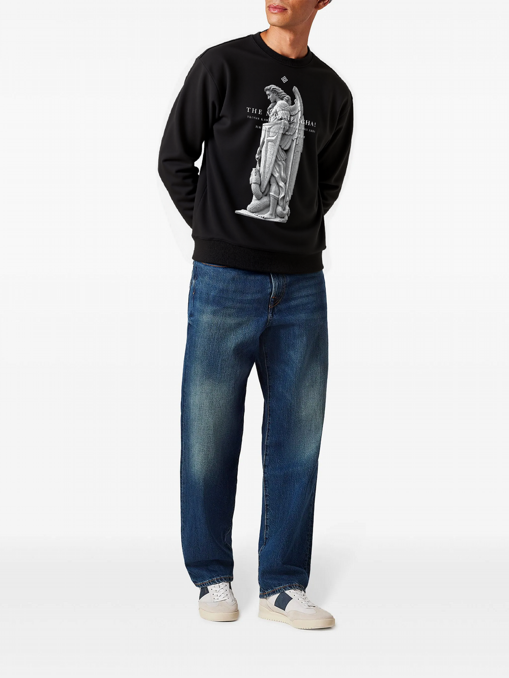 FesFas Angel-print Sweatshirt | Black | Men