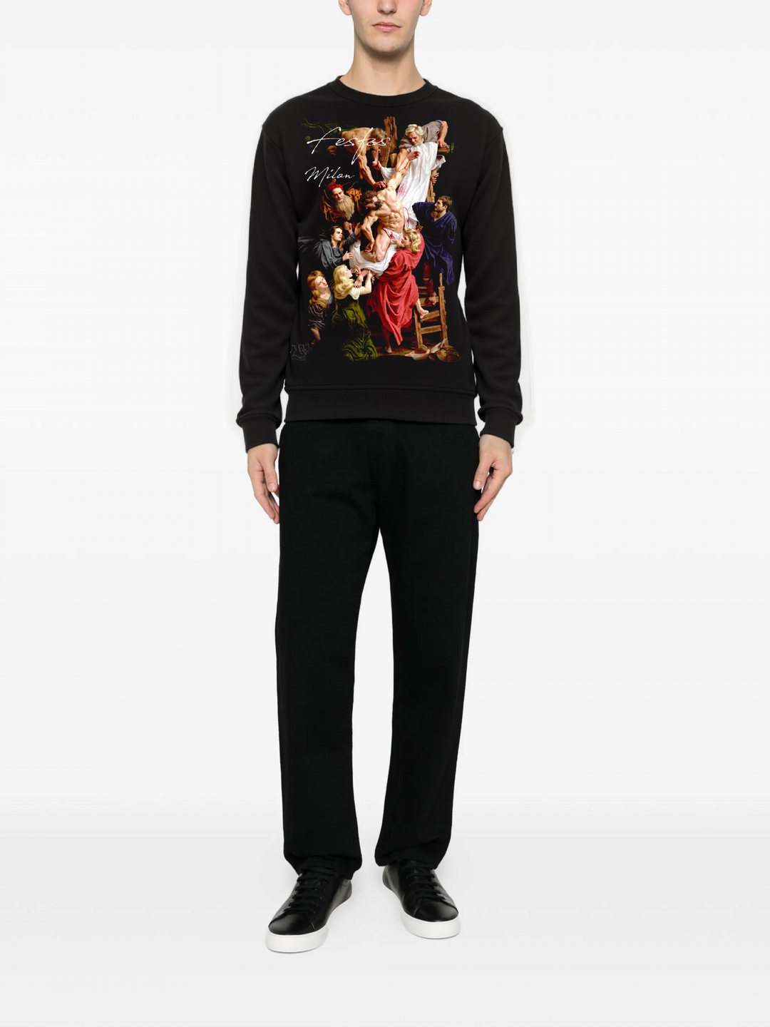FesFas Art-print Sweatshirt | Black | Men