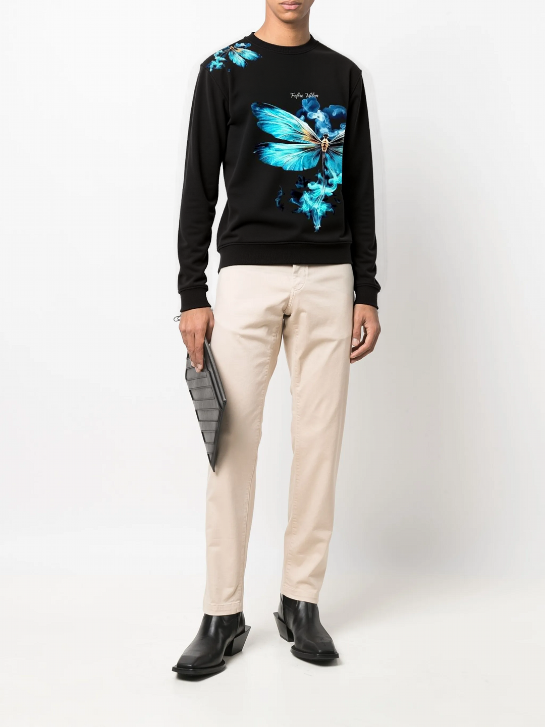 FesFas Dragonfly-print Sweatshirt Set | Black | Men