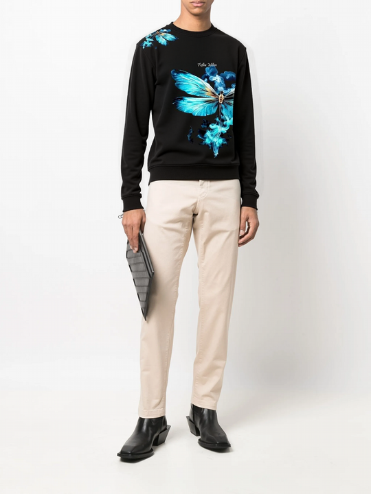FesFas Dragonfly-print Sweatshirt Set | Black | Men