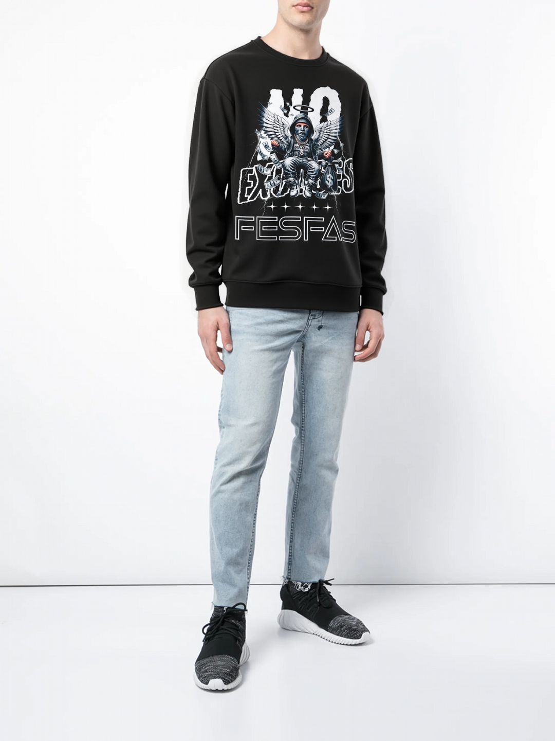 FesFas Gangster Boy-print Sweatshirt | Black | Men