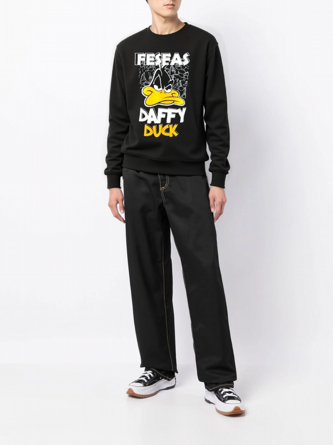 FesFas Duck-print Sweatshirt | Black | Men