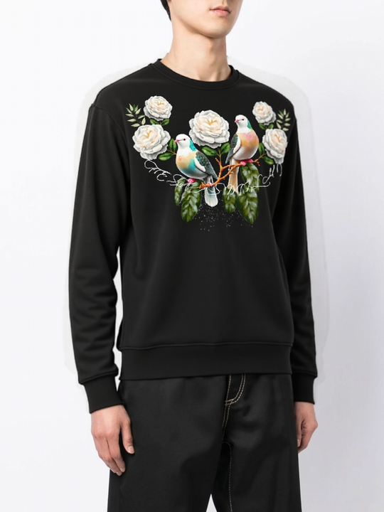 FesFas Flowers and Birds-print Sweatshirt | Black | Men