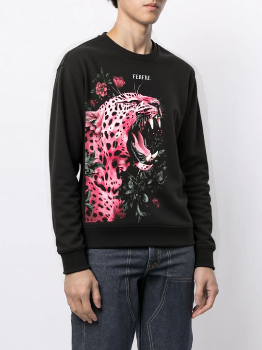 FesFas Jaguar-print Sweatshirt | Black | Men