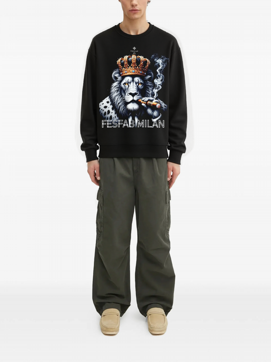 FesFas Lion-print Sweatshirt | Black | Men