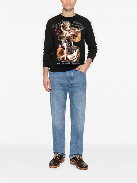 FesFas Angel-print Sweatshirt | Black | Men