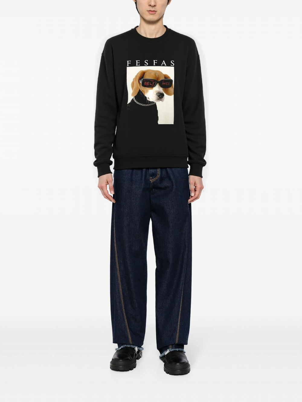 FesFas Dog-print Sweatshirt | Black | Men
