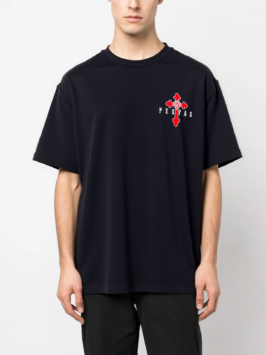 FesFas red cross-print T-shirt | Black | Men