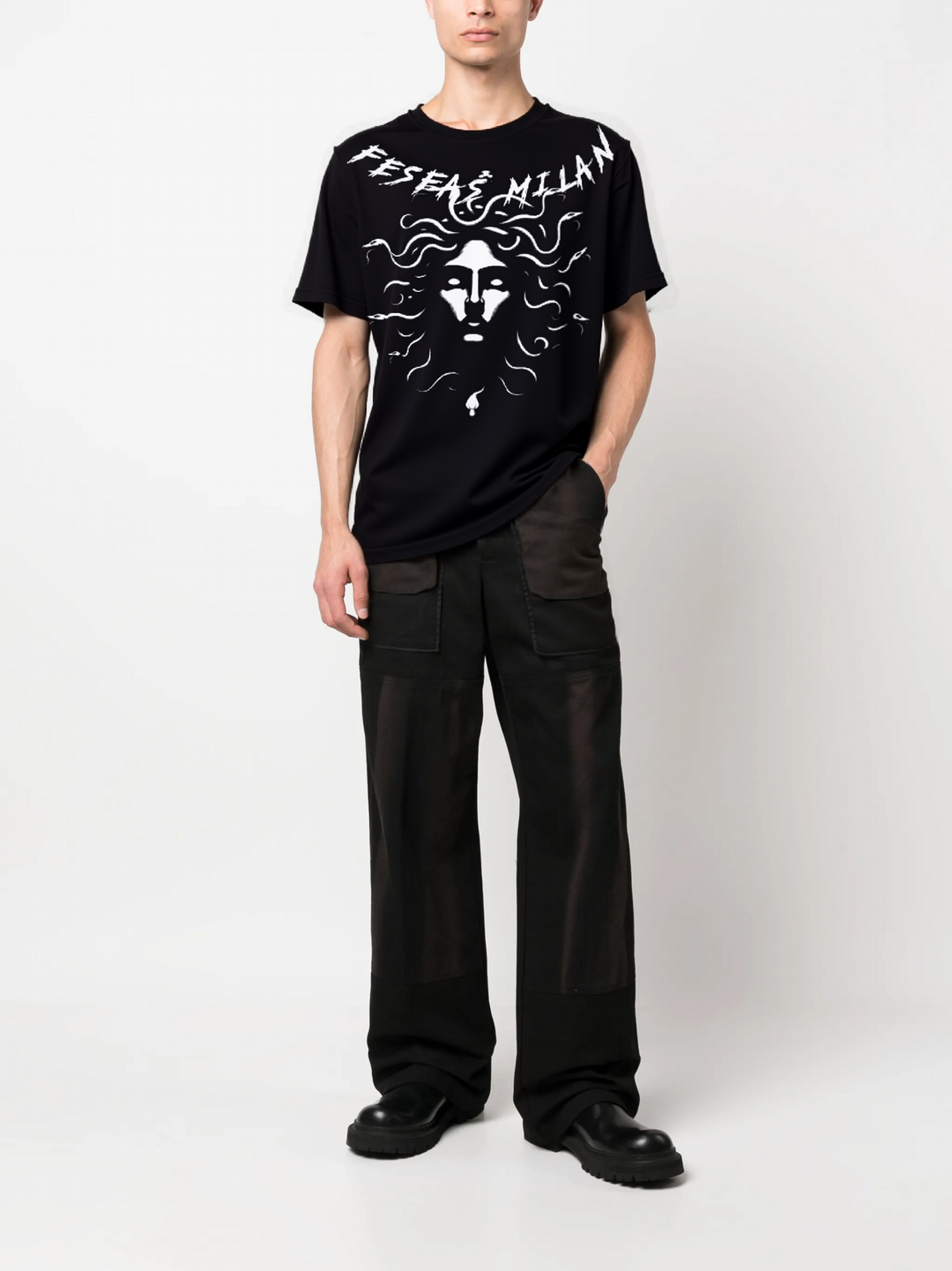 FesFas medusa-print T-shirt | Black | Men