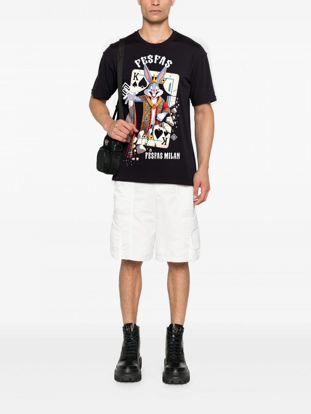 FesFas bunny-print T-shirt | Black | Men