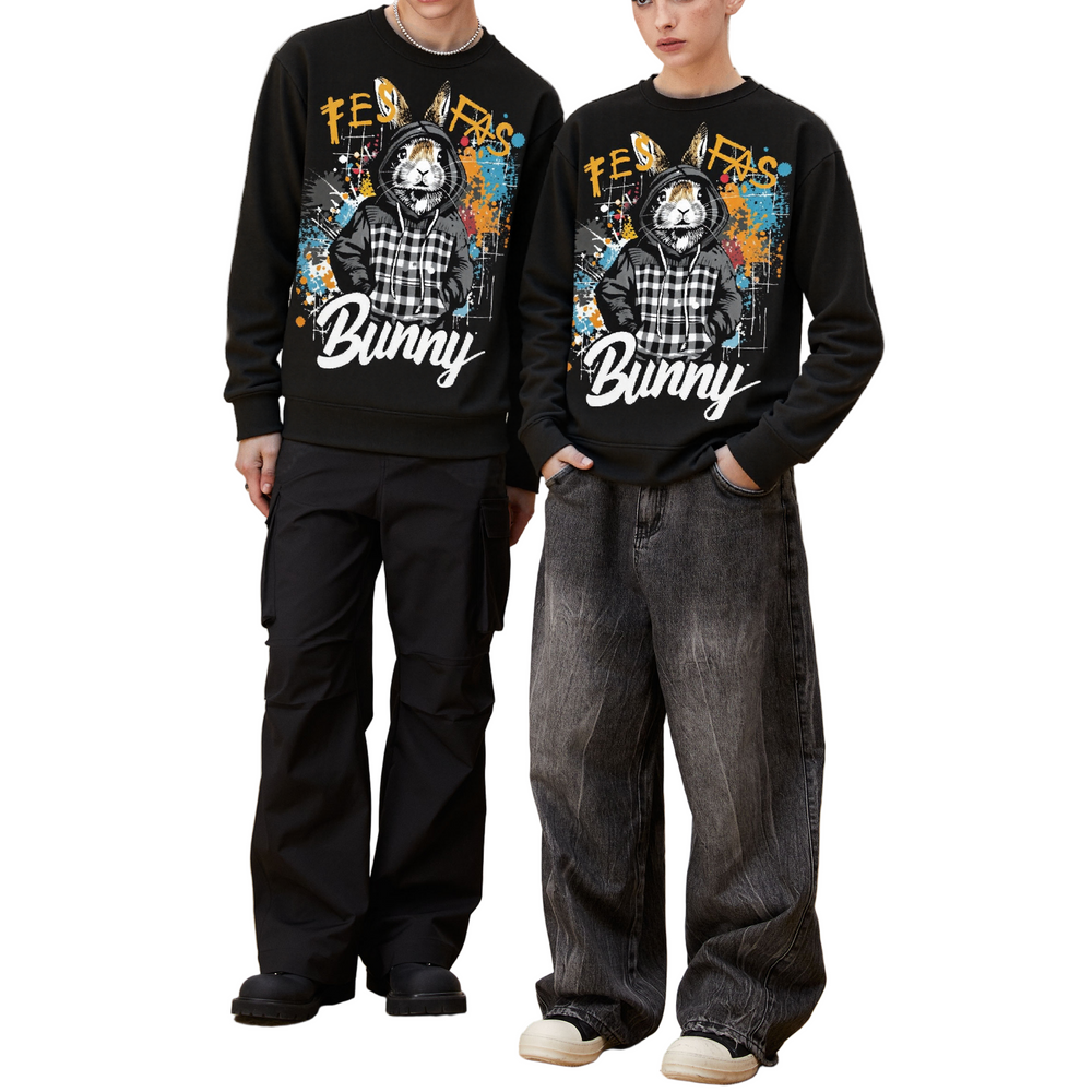 FesFas Bunny-print Sweatshirt | Black | Men