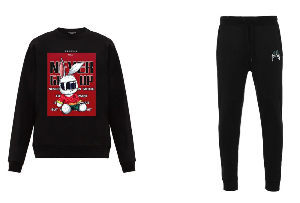 FesFas Bunny-print Sweatshirt | Black | Men