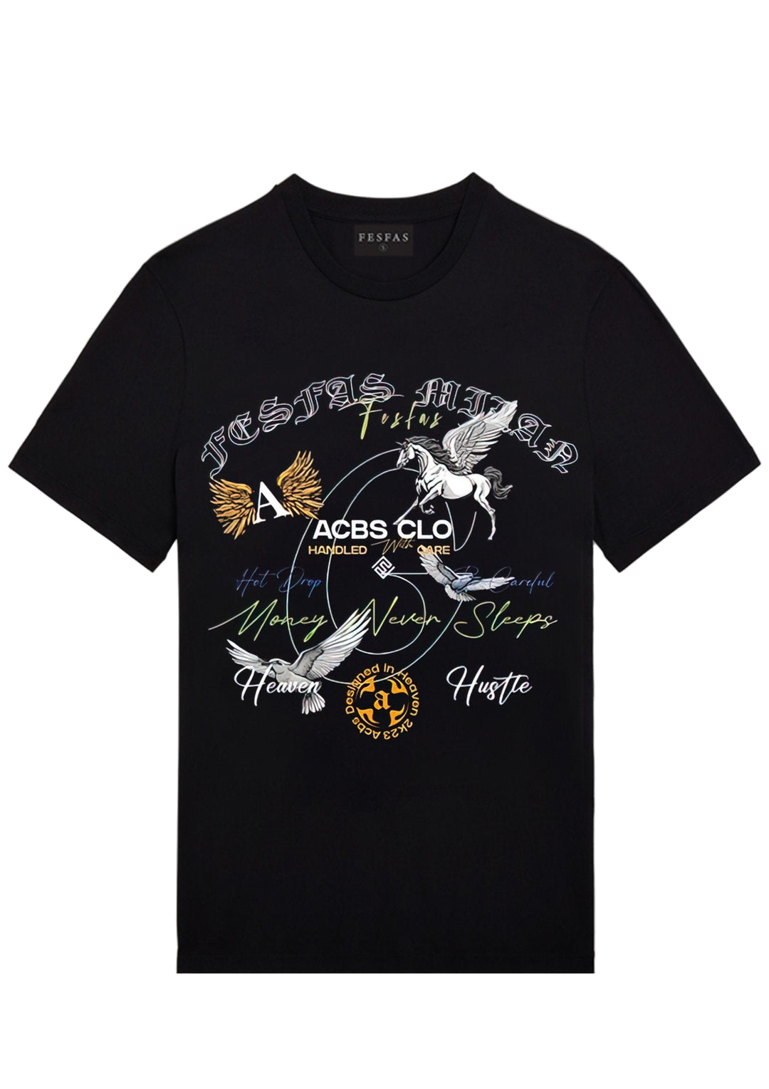 FesFas graphic-print T-shirt | Black | Men