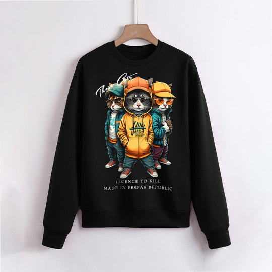 FesFas Cats-print Sweatshirt | Black | Men