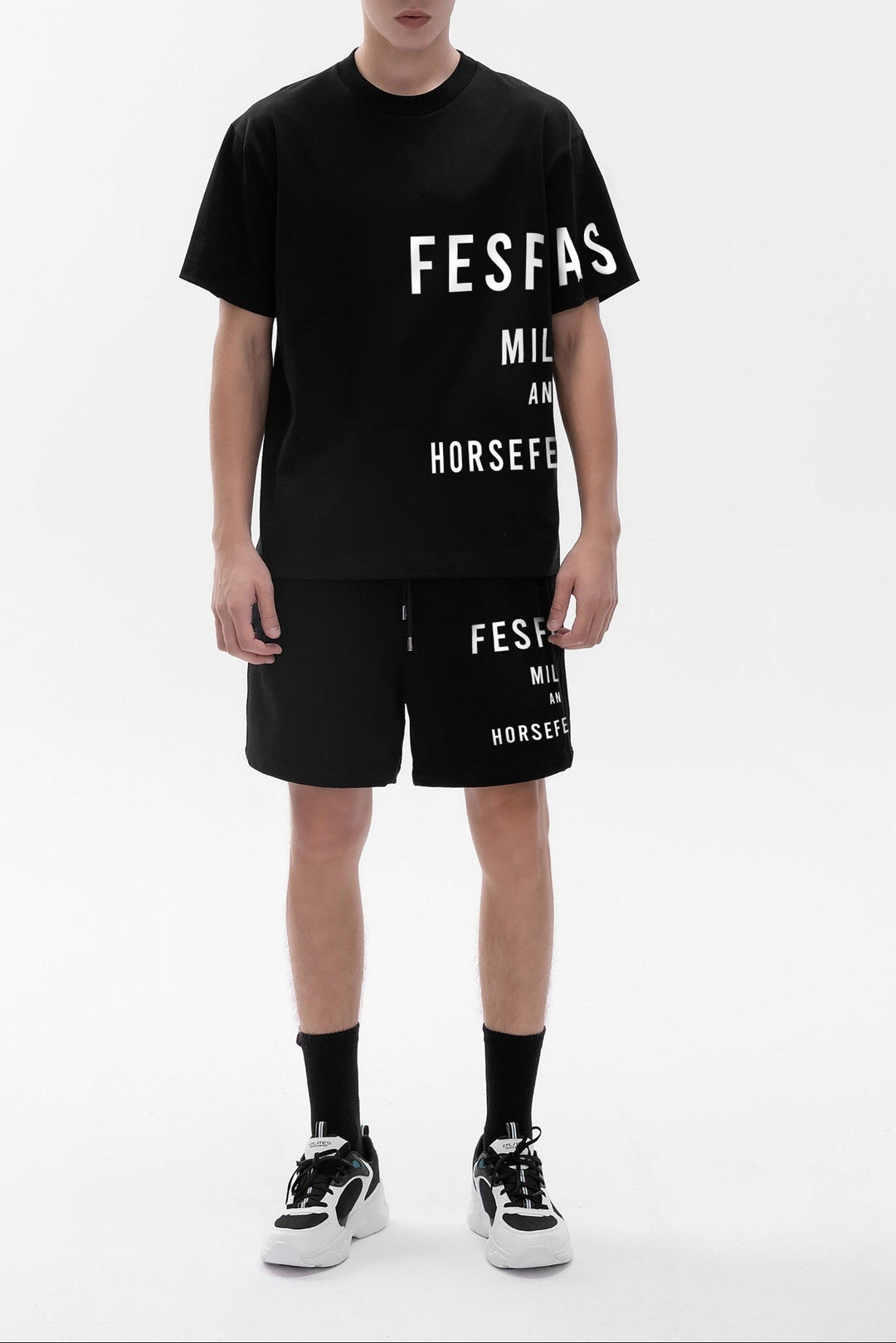FesFas graphic-print T-shirt | Black | Men