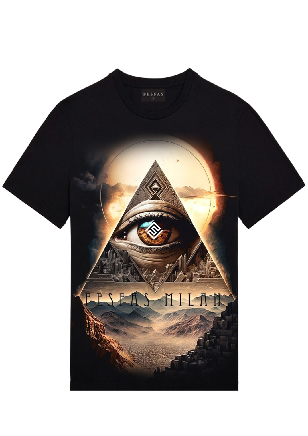 FesFas pyramid-print T-shirt | Black | Men