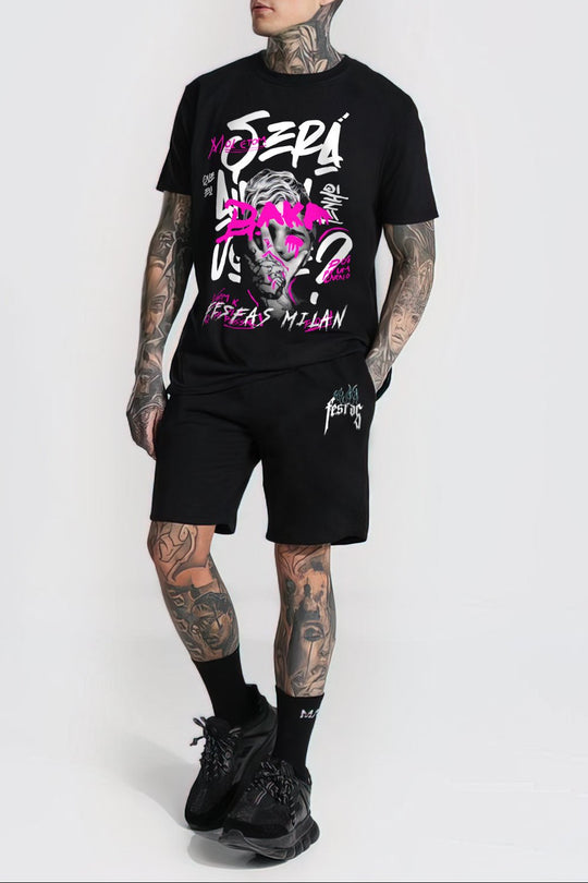 FesFas baka-print T-shirt | Black | Men