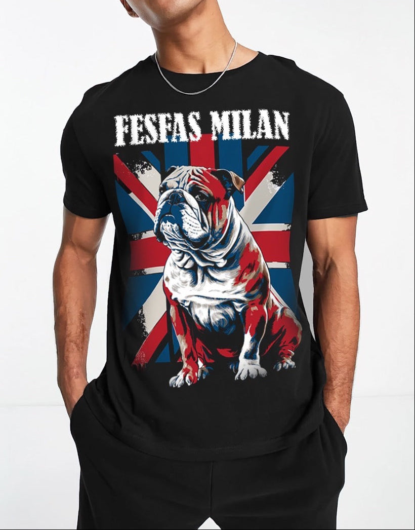 FesFas Bulldog-print T-shirt | Black | Men