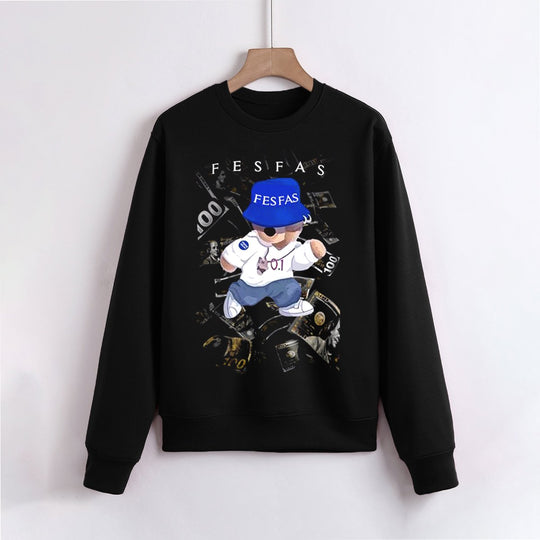 FesFas Bear-print Sweatshirt | Black | Men
