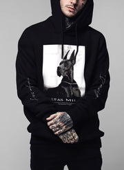 FesFas Cool dog-print Hoodie | Black | Unisex