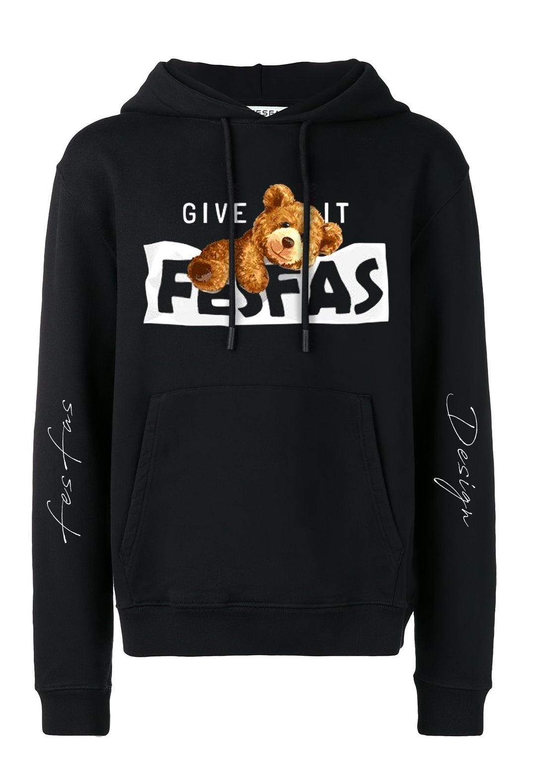FesFas teddy bear-print Hoodie | Black | Men