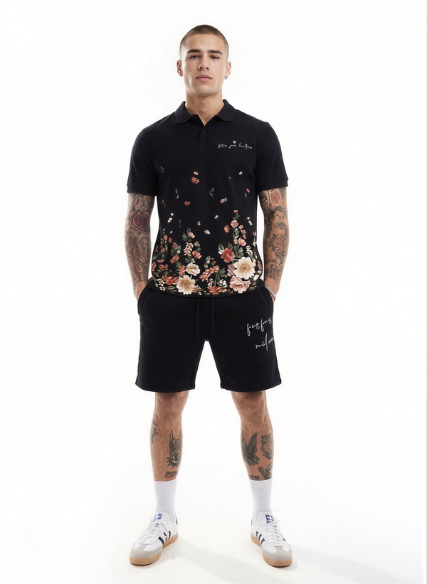FesFas flowers-print Polo Set | Men | Black