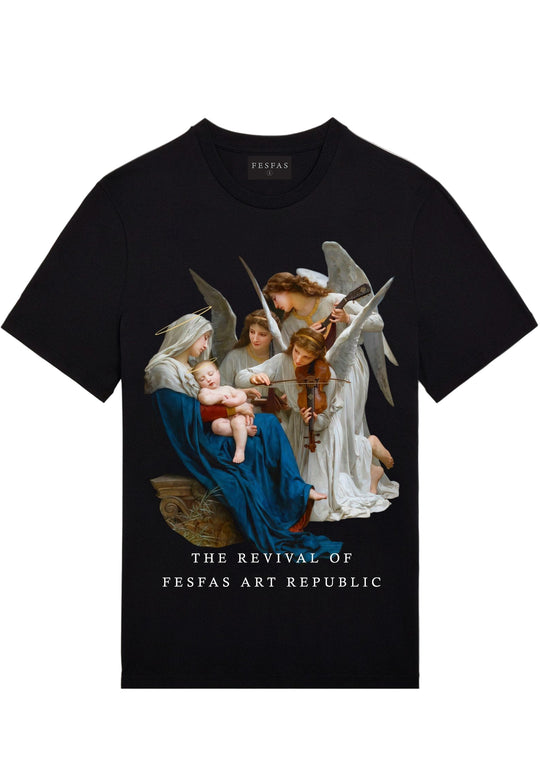 FesFas angels-print T-shirt | Black | Men