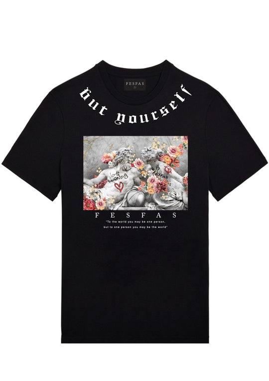 FesFas graphic-print T-shirt | Black | Men