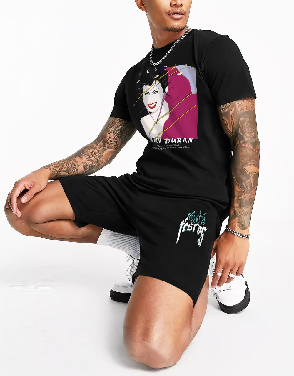 FesFas graphic-print T-shirt | Black | Men