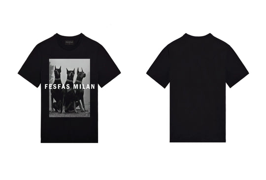 FesFas doberman-print T-shirt | Black | Men