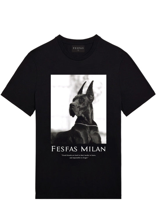 FesFas doberman-print T-shirt | Black | Men