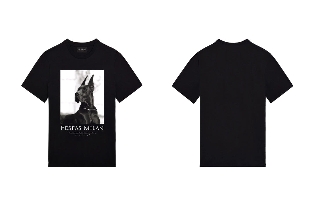 FesFas doberman-print T-shirt | Black | Men