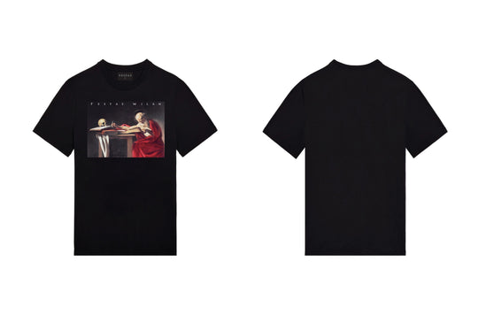 FesFas "Saint Jerome Writing"-print T-shirt | Black | Men