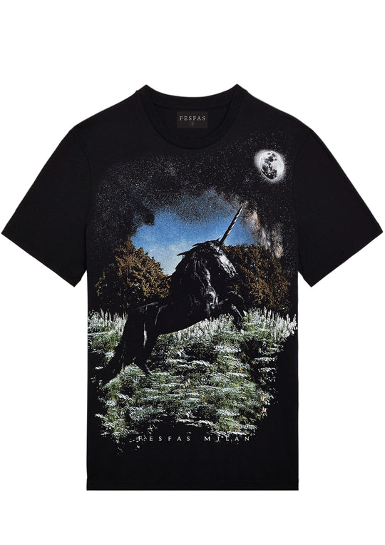 FesFas Horse-print T-shirt | Black | Men