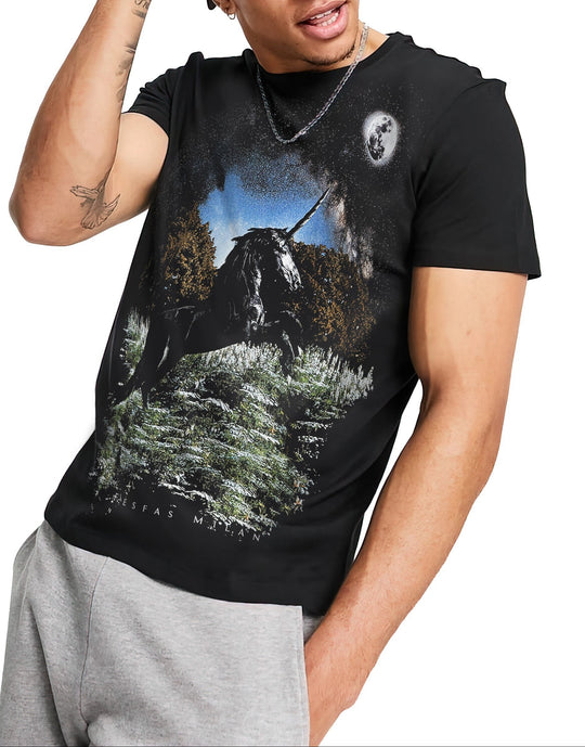 FesFas Horse-print T-shirt | Black | Men