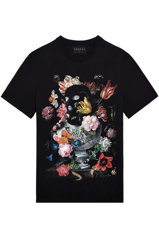 FesFas Floral-print T-shirt | Black | Men