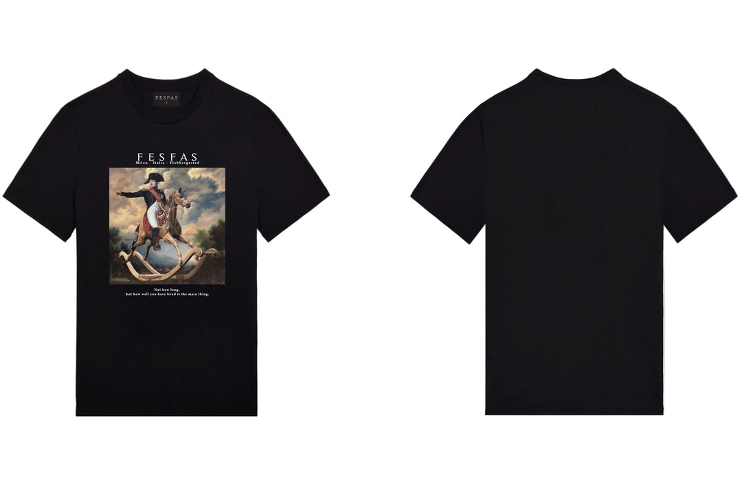 FesFas Horse-print T-shirt | Black | Men