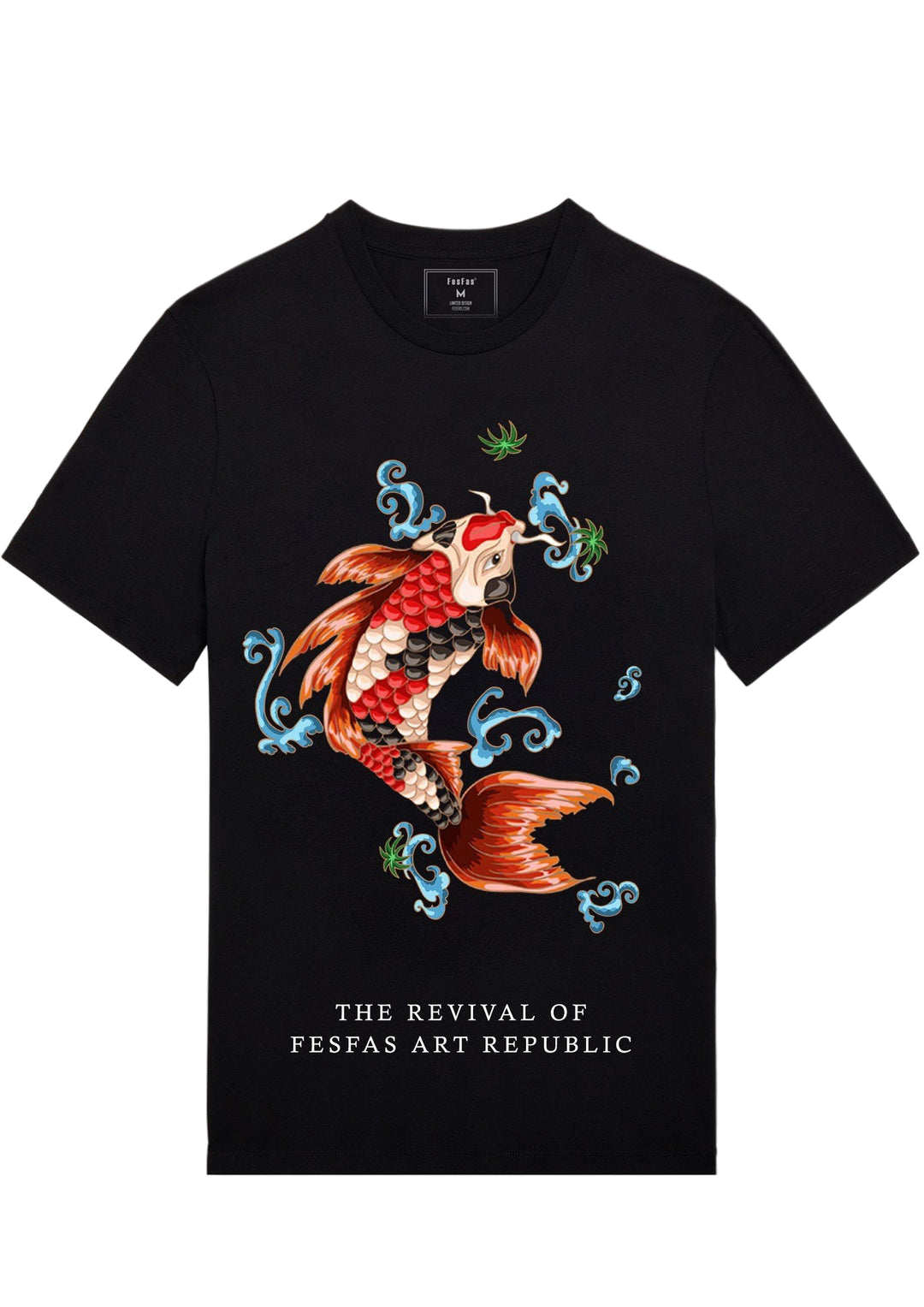 FesFas Fish-print T-shirt | Black | Men