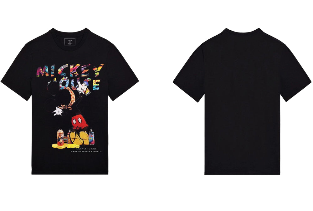 FesFas Mickey-print T-shirt | Black | Men