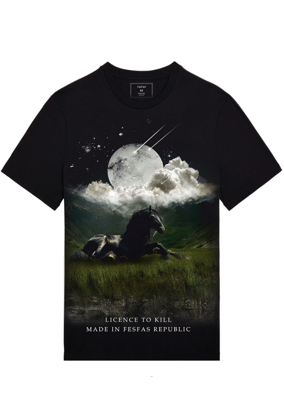 FesFas Horse-print T-shirt | Black | Men