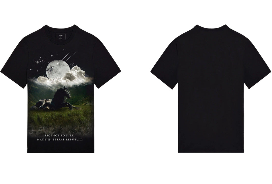 FesFas Horse-print T-shirt | Black | Men