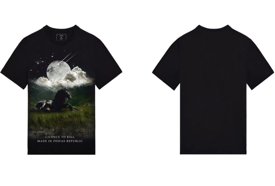 FesFas Horse-print T-shirt | Black | Men