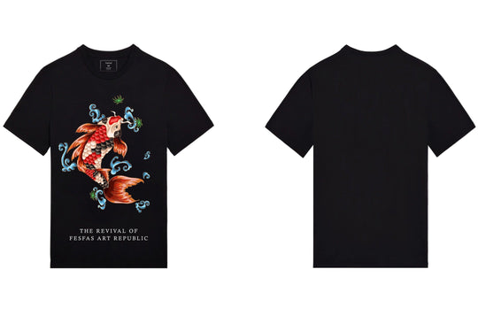 FesFas Fish-print T-shirt | Black | Men