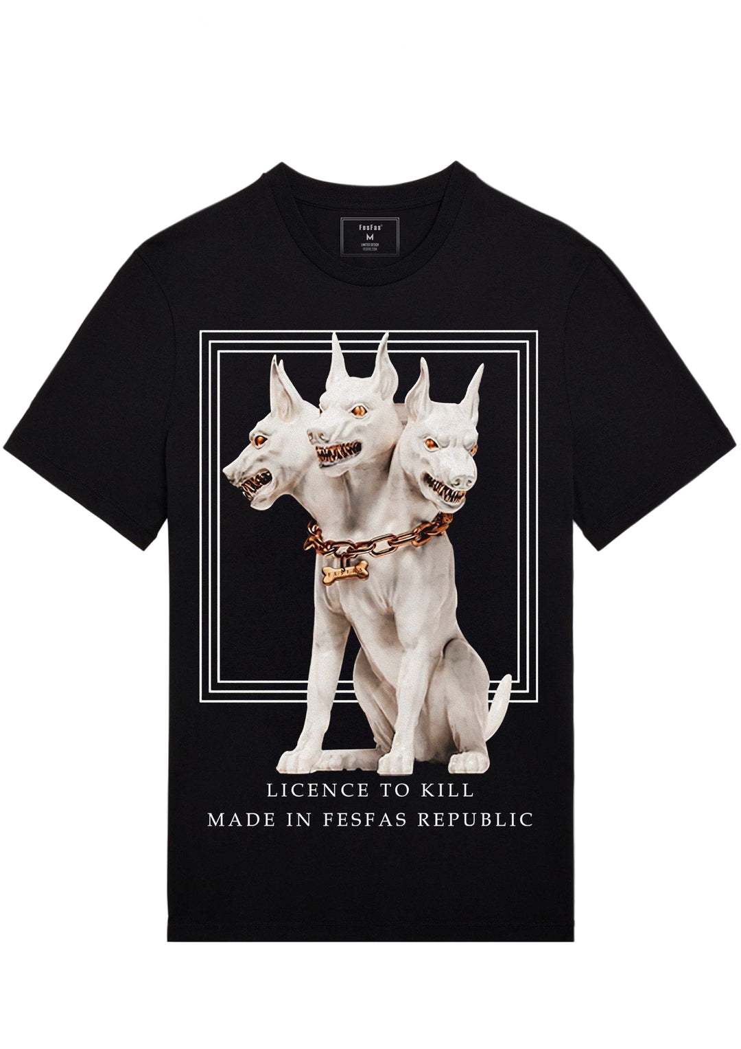 FesFas Cerberus-print T-shirt | Black | Men