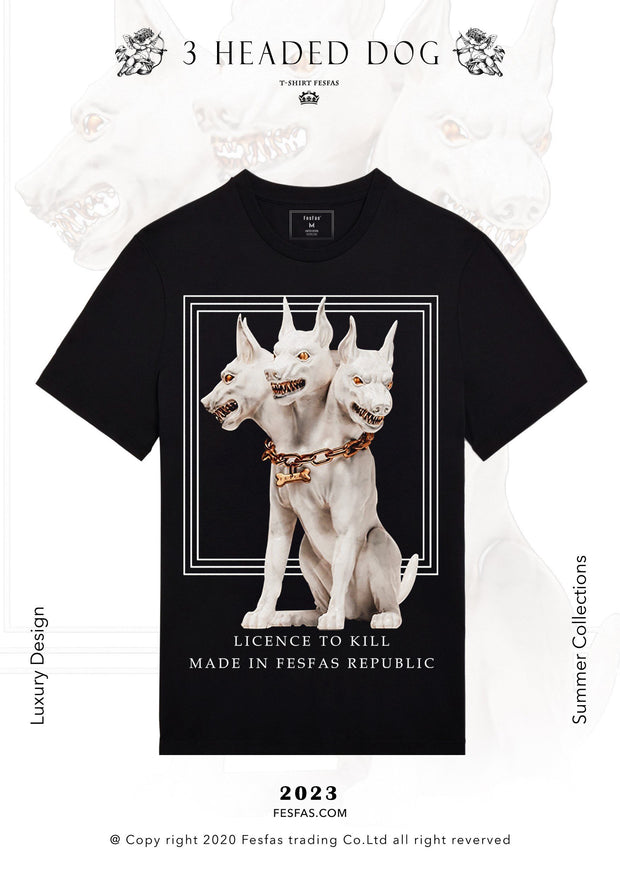 T-shirt FesFas - 3 Headed Dog